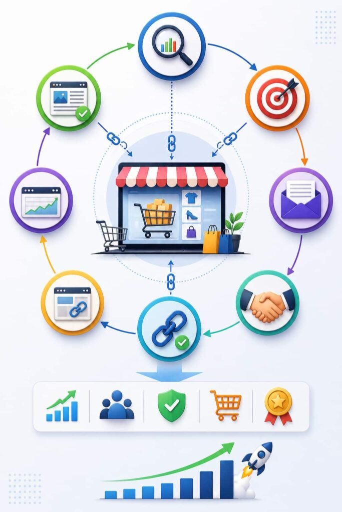 كيفية عمل لينك باك المتاجر الالكترونية