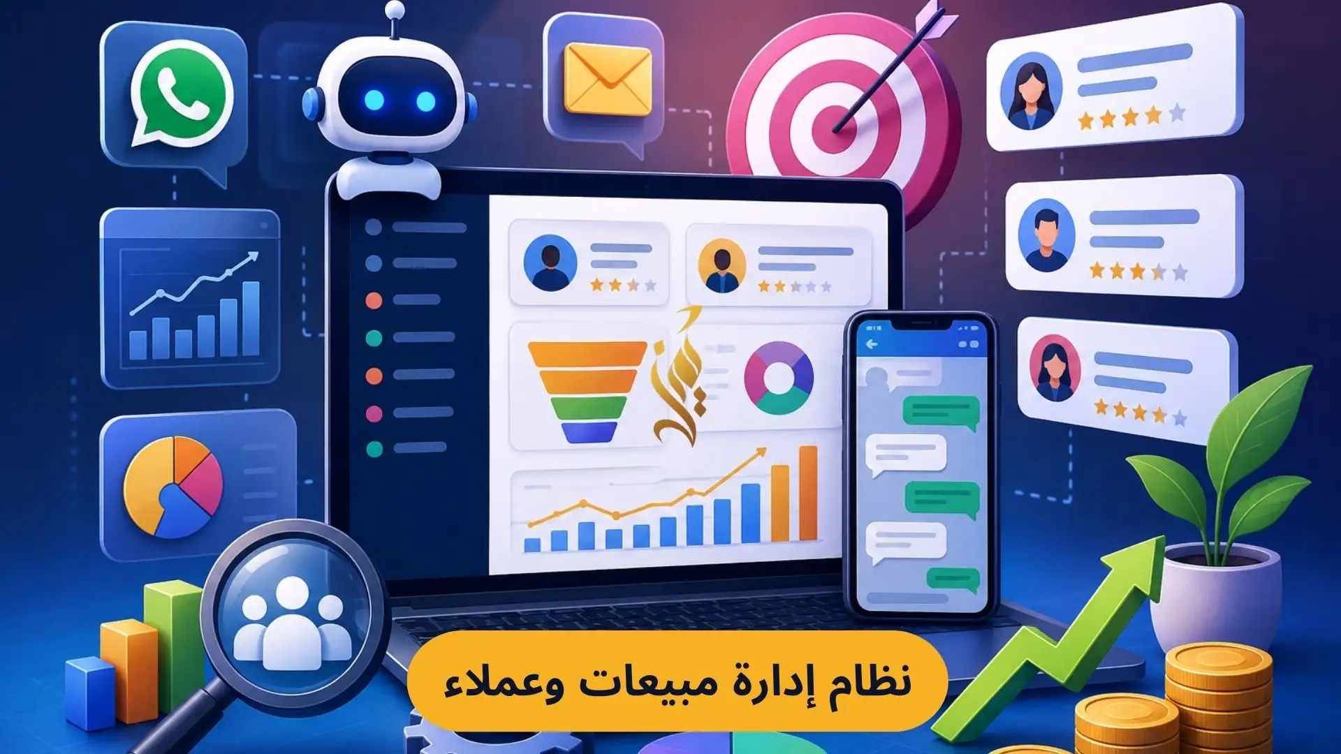 أحدث نظام ادارة مبيعات وعملاء | 12 ميزة ذكية ترفع مبيعاتك في 2026 من تميز الرواد